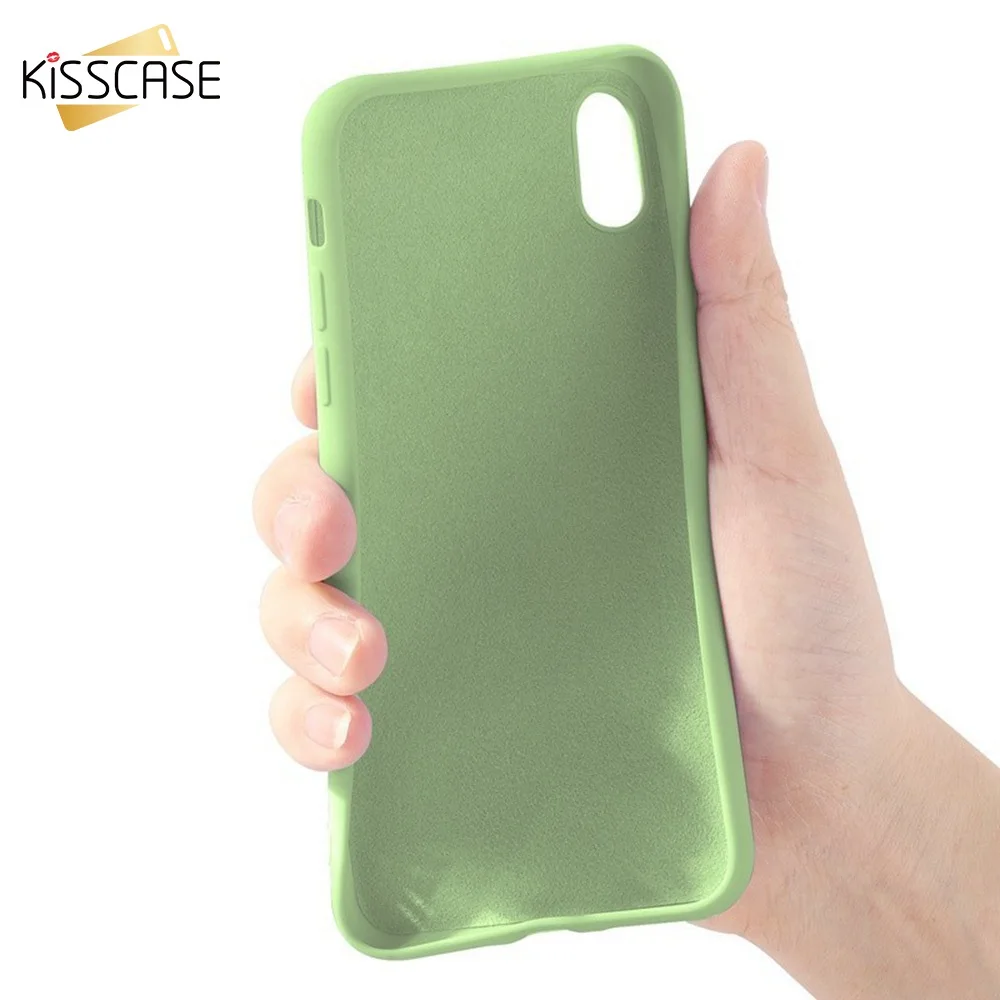 KISSCASE Soft TPU Silicone Phone Cases For iPhone 7 XR XS MAX X Candy Color Shockproof Apple Case 6 6S 8 Plus |