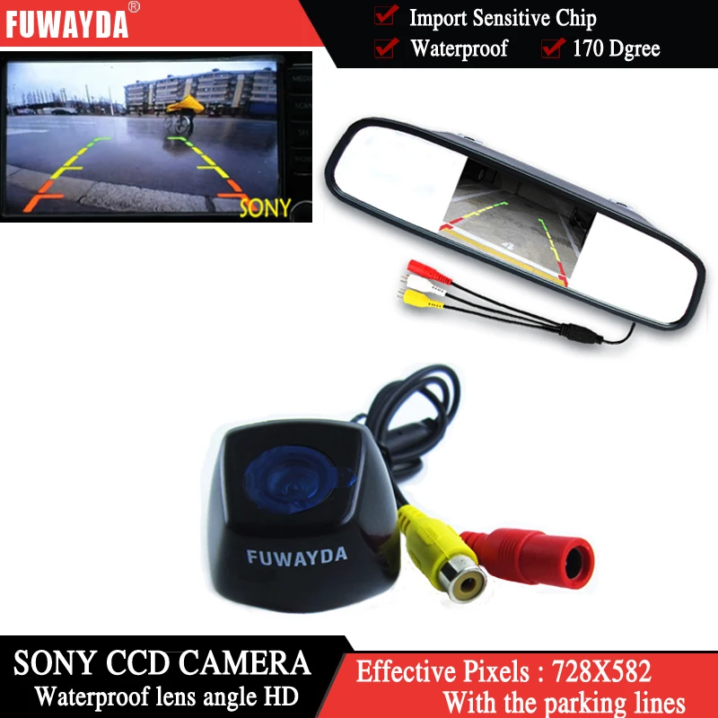 FUWAYDA цвета для SONY CCD чип Автомобильная камера заднего вида BMW X1 X3 X5 X6 + 4 3 дюймов