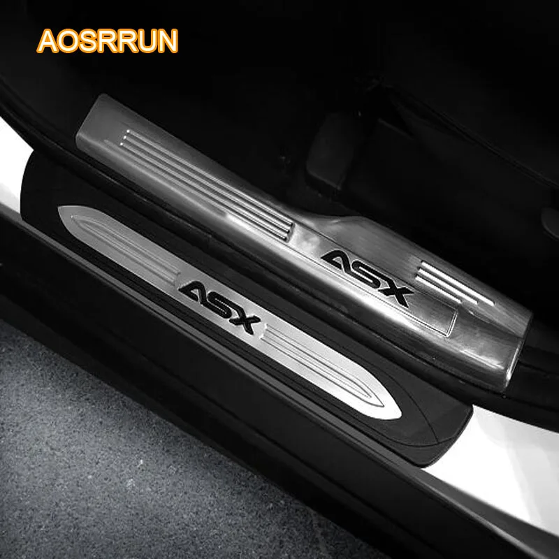 AOSRRUN автомобильные аксессуары Нержавеющая сталь Накладка порога для Mitsubishi ASX