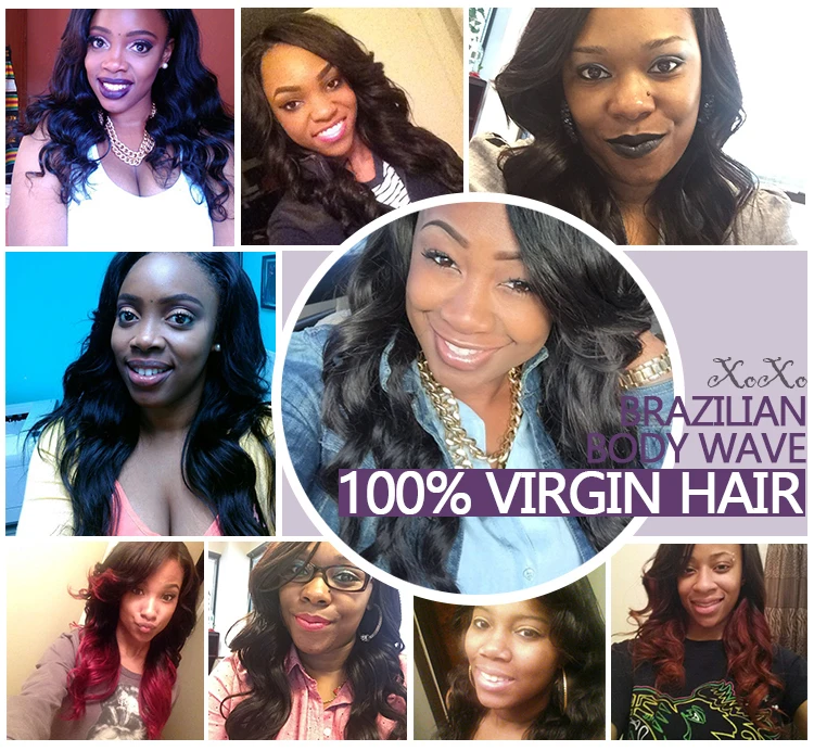 Brazilian virgin hair body wave xoxo remy queen products 100% human 3pcs/a lot grade 5A freeshipping by UPS/DHL |