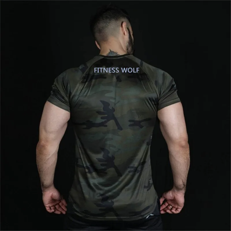 2018 Summer Men Workout Breathable Quick drying Top Tee Sporting Runs Compress Fitness T-shirts Clothing T Shirts | Мужская одежда