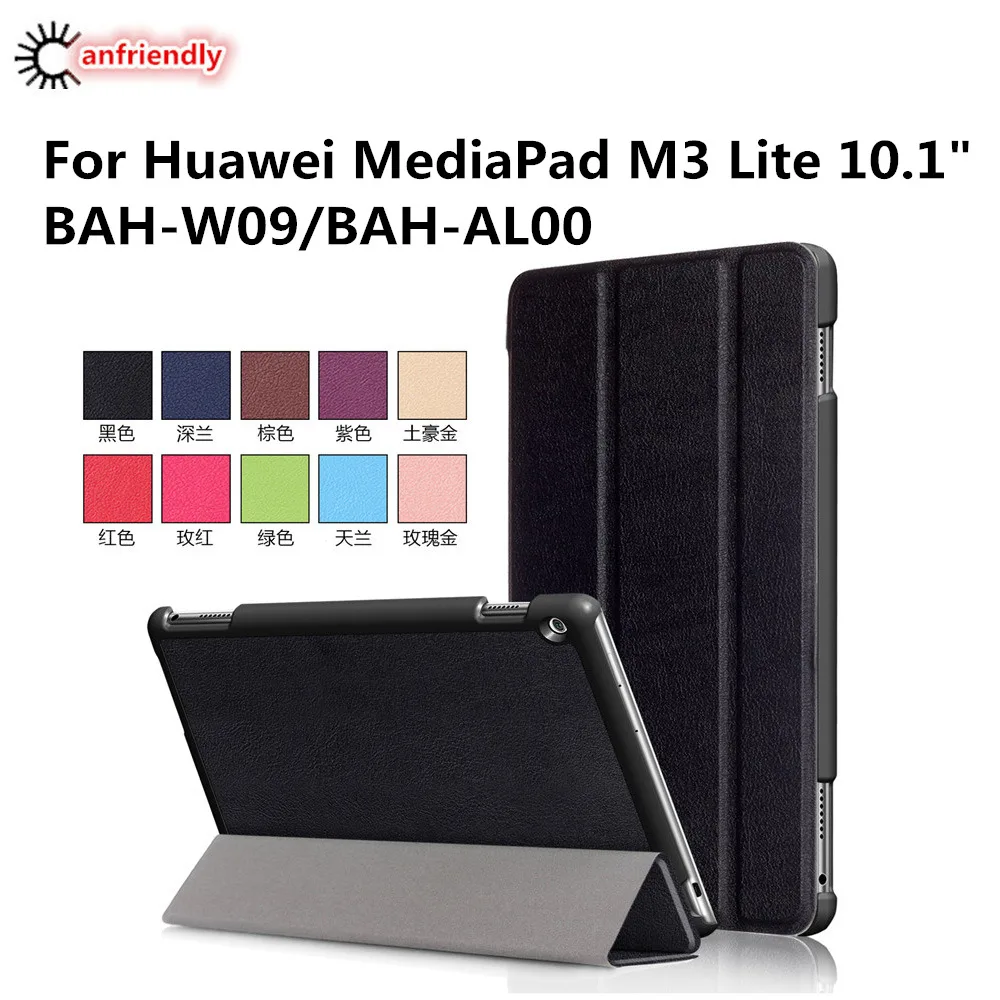

Чехол-книжка для планшета Huawei MediaPad M3 Lite 10,1 ", BAH-W09/BAH-AL00, роскошный чехол-книжка из искусственной кожи для Huawei mediapad m3lite 10,1