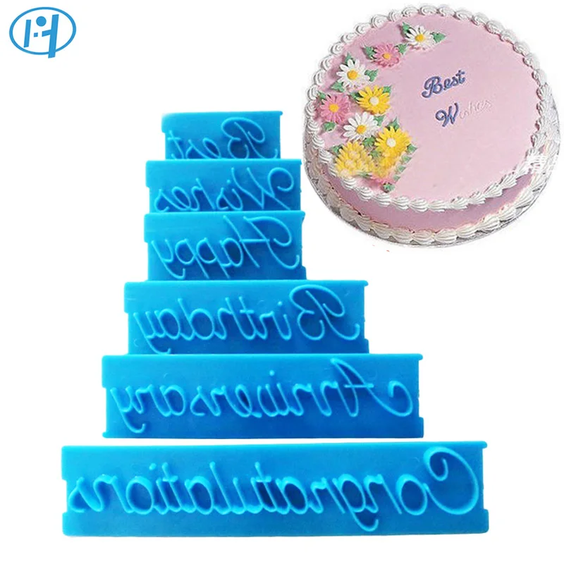 6 шт. пластиковые формы для украшения торта печенья|decor mold|cutter moldcake letters |