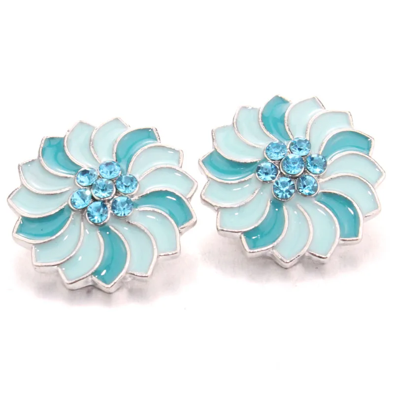 6 Colour flower Mix 10pcs/lot delicateness snap jewellery paint buttons 18mm bracelets for women 010202 | Украшения и аксессуары