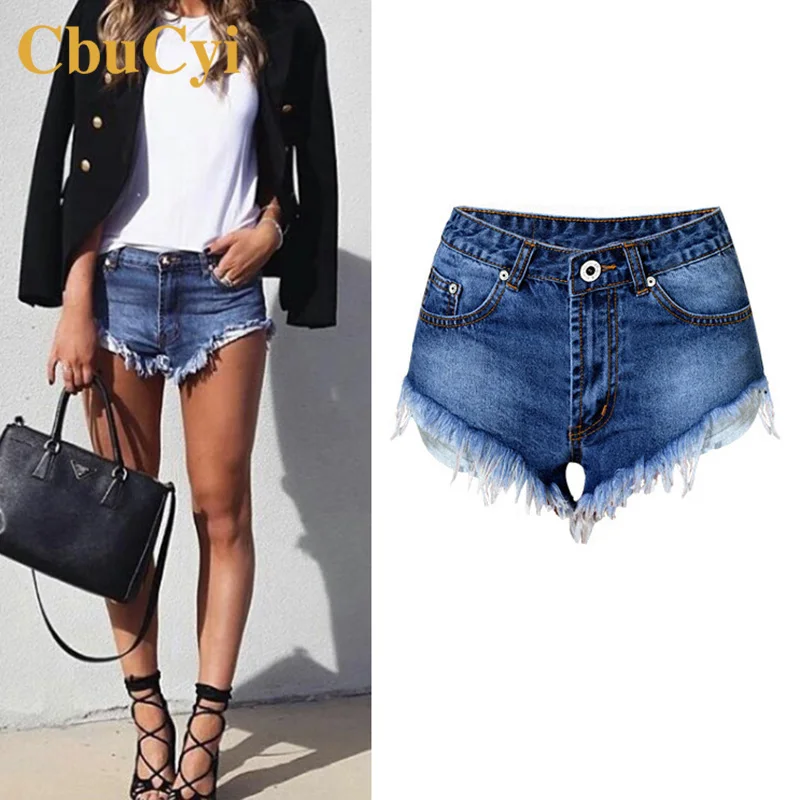 New Fashion Women Clothing Denim Shorts Jeans Tassel Classic Hot Short Personality High Waist Washed Bleached Lady | Женская одежда