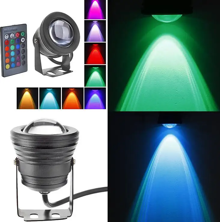 DC12V наружное Подводное освещение 10 Вт RGB светодиодное точечное прожекторное