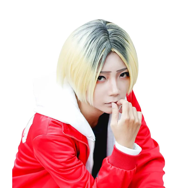 Kenma Kozume косплей парик HSIU Аниме Haikyuu! Короткий желтый костюм для косплея парики