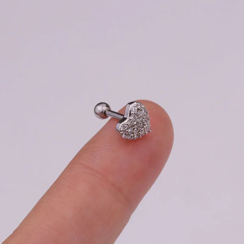 Серьга гвоздик из нержавеющей стали для пирсинга Ювелирное Украшение ушей с
