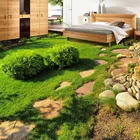 3D обои для пола, современные, зеленые, травяные, фотообои для гостиной, ванной комнаты, ПВХ, водостойкие