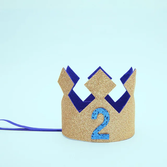 Блестящая шапка для вечеринки в честь первого дня рождения маленьких мальчиков