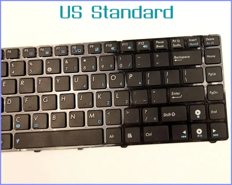 Клавиатура для ноутбука ASUS N43S N43SL N43SN X42 X43 X43J UL30 UL80 P42 UL80V UL80A UL30A с черной рамкой |