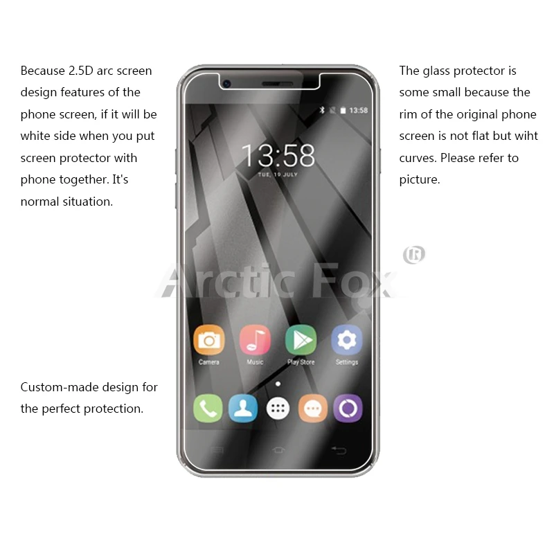 5 шт./лот закаленное Стекло для Oukitel U7 Max Экран протектор Защитная пленка