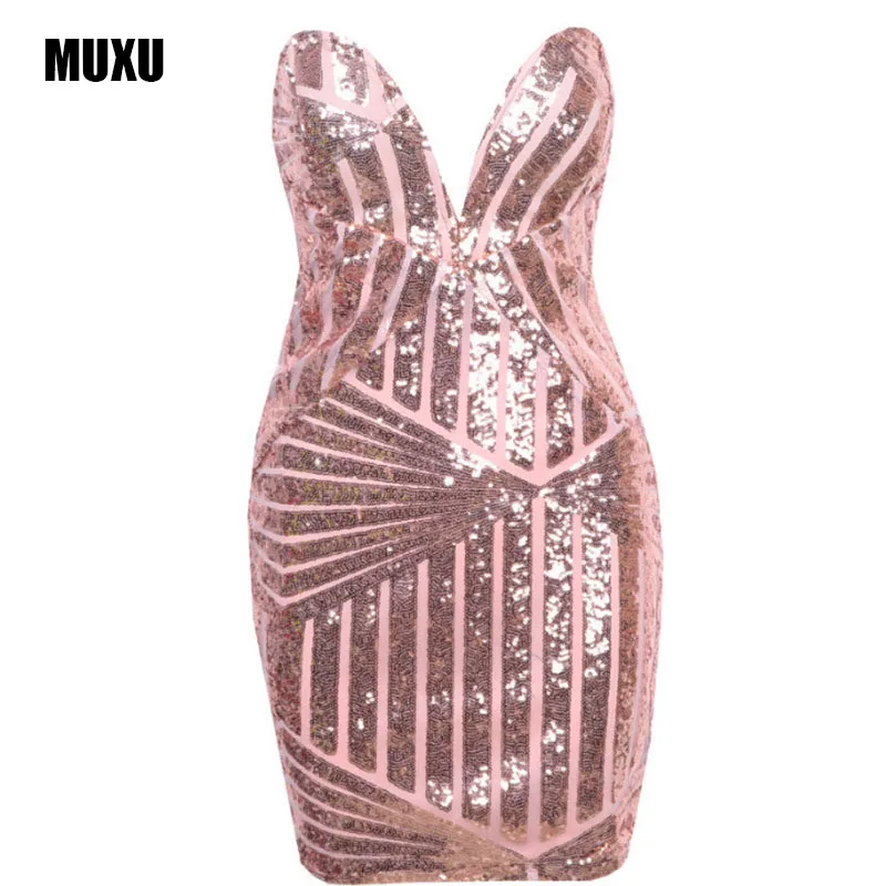 Sexy women блесток dress glitter платья vestido курто спинки мини платье lentejuelas золотой блеск moda