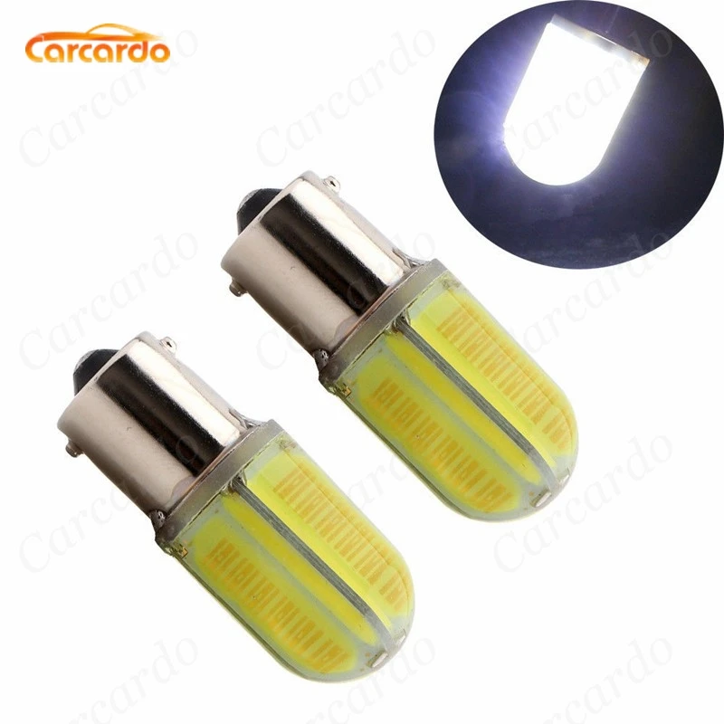 

Carcardo 2 шт. 1156 BA15S 8 COB 360 градусов Shine P21W светодиодный Auto Tail Bulb