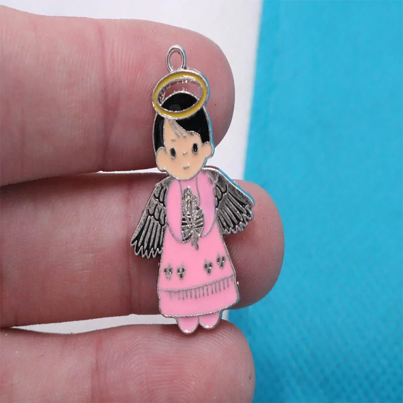 50 шт./маленькая медаль в виде католического мультяшного ангела мини дневной