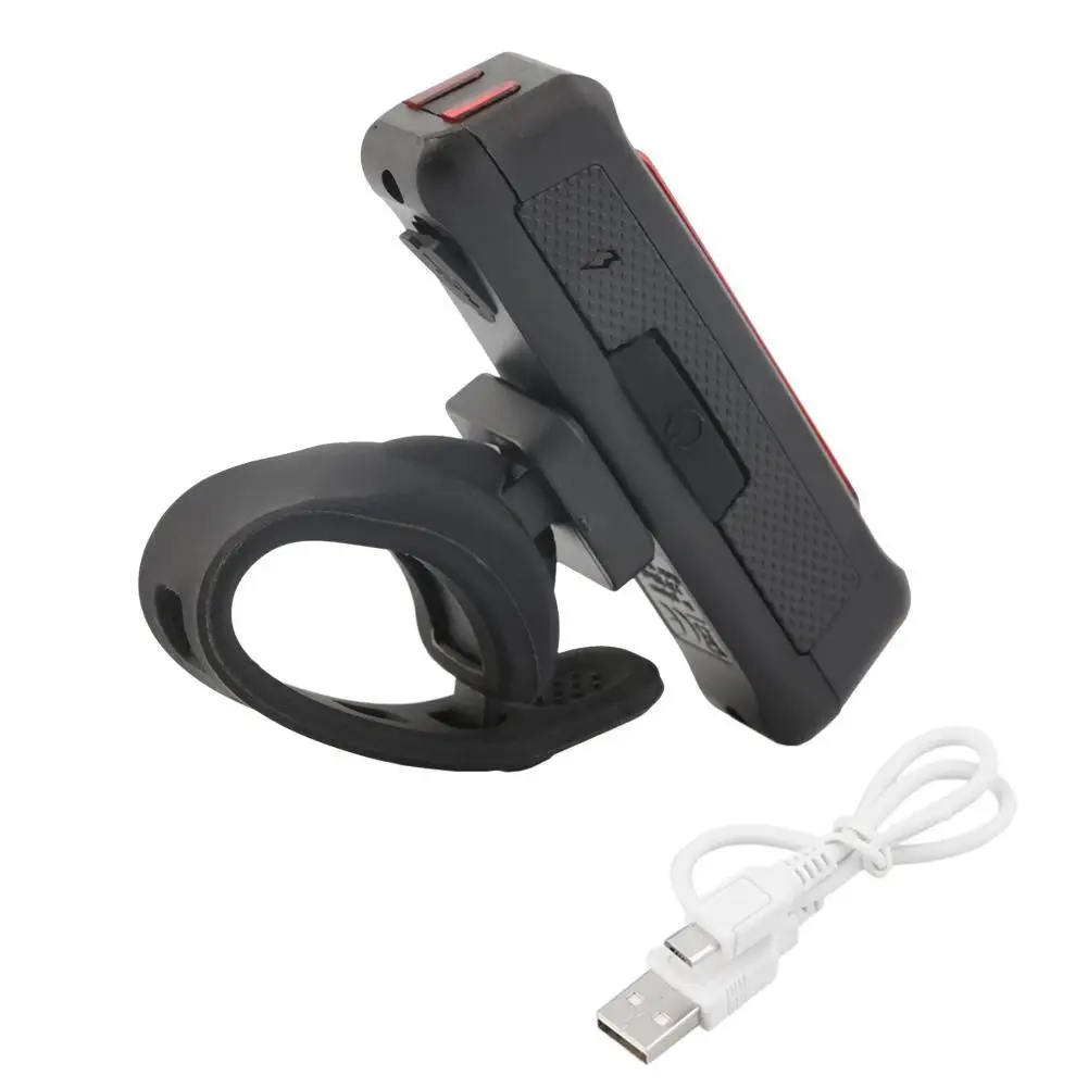 6 режимов USB Перезаряжаемый велосипедный фонарь задний велосипеда красный 100LM