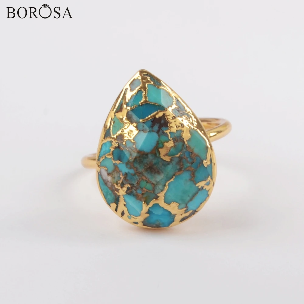BOROSA ювелирные изделия 5/10 шт слезы каплевидной формы позолота меди натуральная