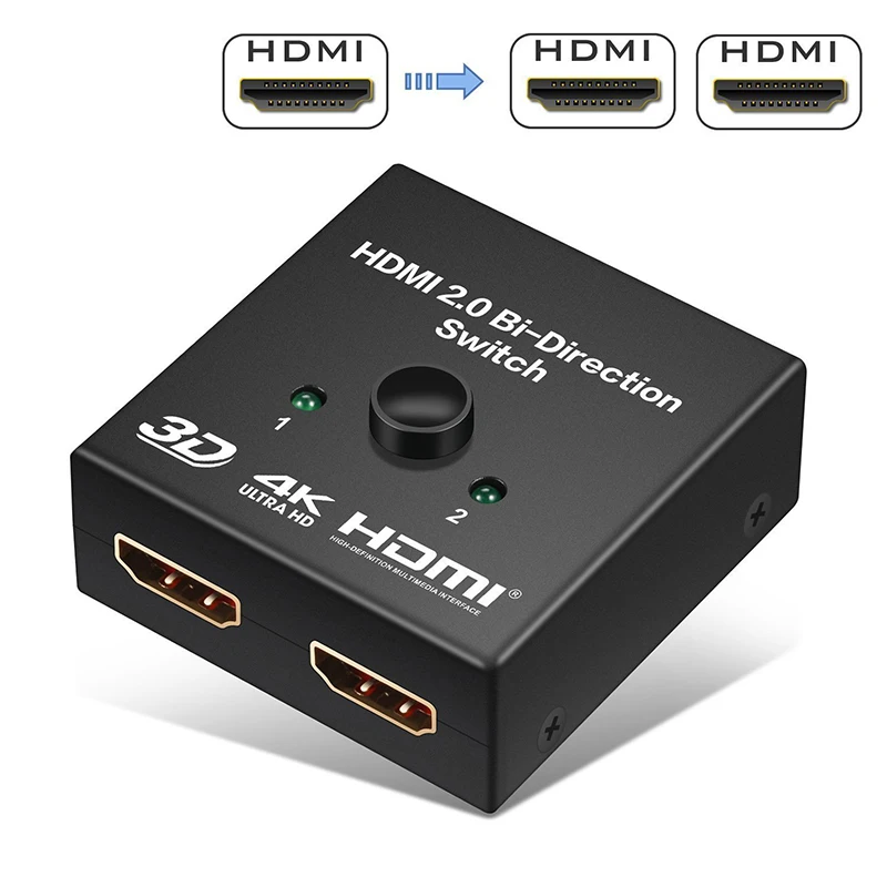 Felkin HDMI 2 0 двусторонний переключатель 1080P 3D 4K * 2K коммутатор 2X1 или 1X2 Разветвитель