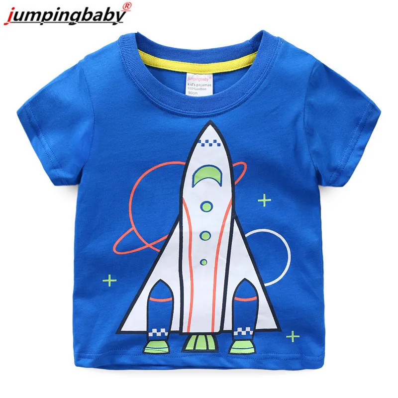 Jumpingbaby футболка для мальчиков летняя детская с автомобилем|Футболки мальчиков| |