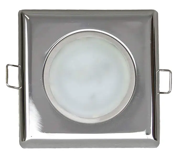 

10 Pieces Of 24V Brass Chrome Decor LED Cluster Square Overhead Light Marine Boat RV