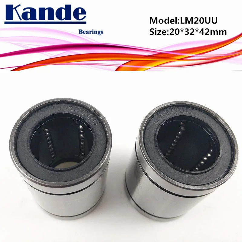 Kande подшипники LM20UU 4 шт. линейный подшипник 20*32*42 мм LM20 UU LM20|Линейные направляющие| |