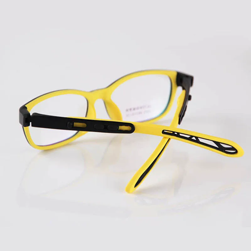 

HEJIE Kids Double Colors Double Layer Material Eyeglasses Frames Dark Color ULTEM Light Color Silicone Size 48-15-130mm Y1073