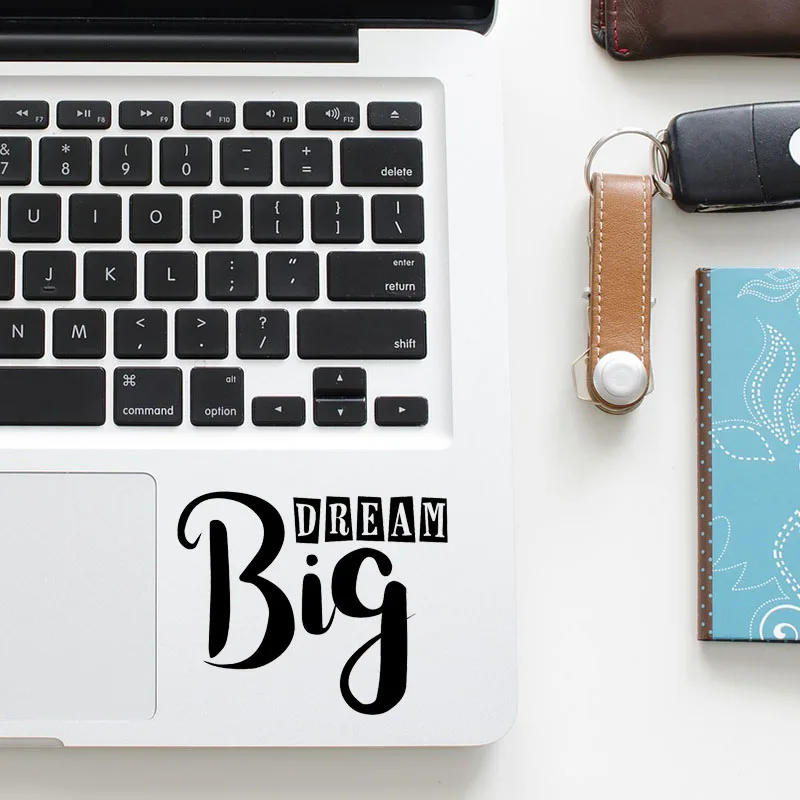 &quotDREAM BIG&quot Вдохновленный цитатой трекпад наклейка для ноутбука Macbook Pro Air Retina 11 12 13