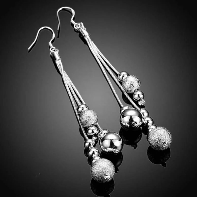 Западные креативные красивые украшения Surou модные серебряные серьги бусины