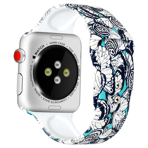 2 Ремешок для apple watch 5, 4, ремешок для apple watch 44 мм, 40 мм, iwatch 3, ремешок 42 мм, 38 м, браслет pulseira, популярные аксессуары для часов с принтом - Цвет ремешка: 2