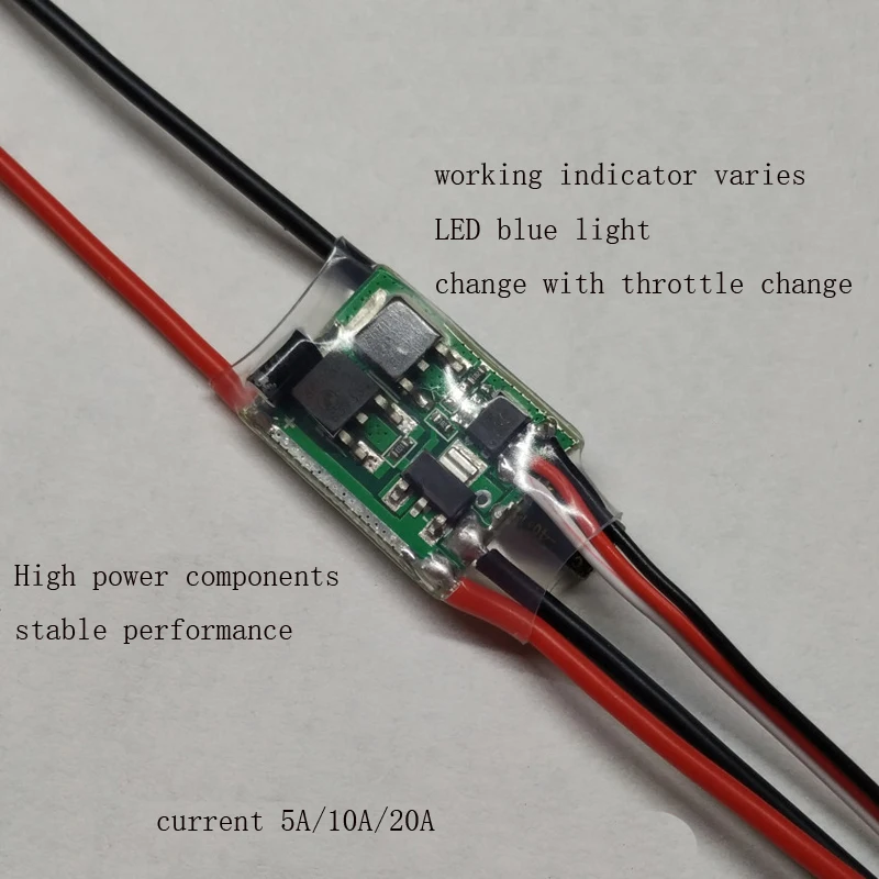 1 шт. 12 В 24 высокомощный односторонний ESC DC Brushed 5A 10A 20A электронный регулятор