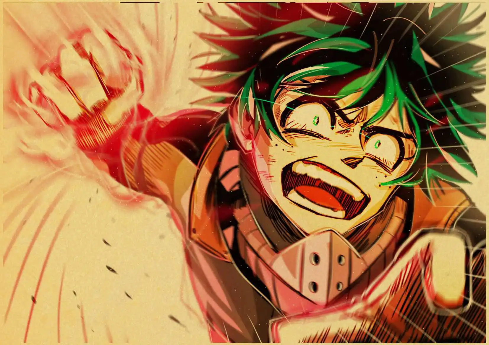 T003 My Hero плакат Academia коричневая печать на крафтовой бумаге настенная живопись Винтажный стиль аниме Ретро плакат Наклейка на стену - Цвет: T003