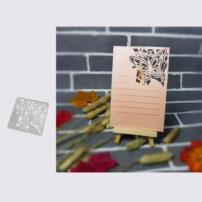 Рамка с бабочкой резка металла штампы трафареты для DIY скрапбукинга фотоальбома