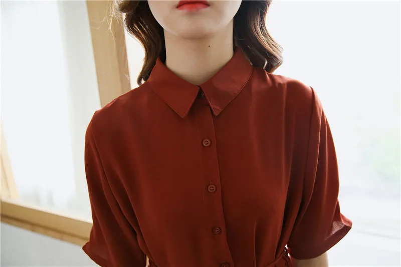 Summer Vintage Chiffon one-piece Dress 2015 new arrival mid calf dress with sleeve high Waist long | Женская одежда