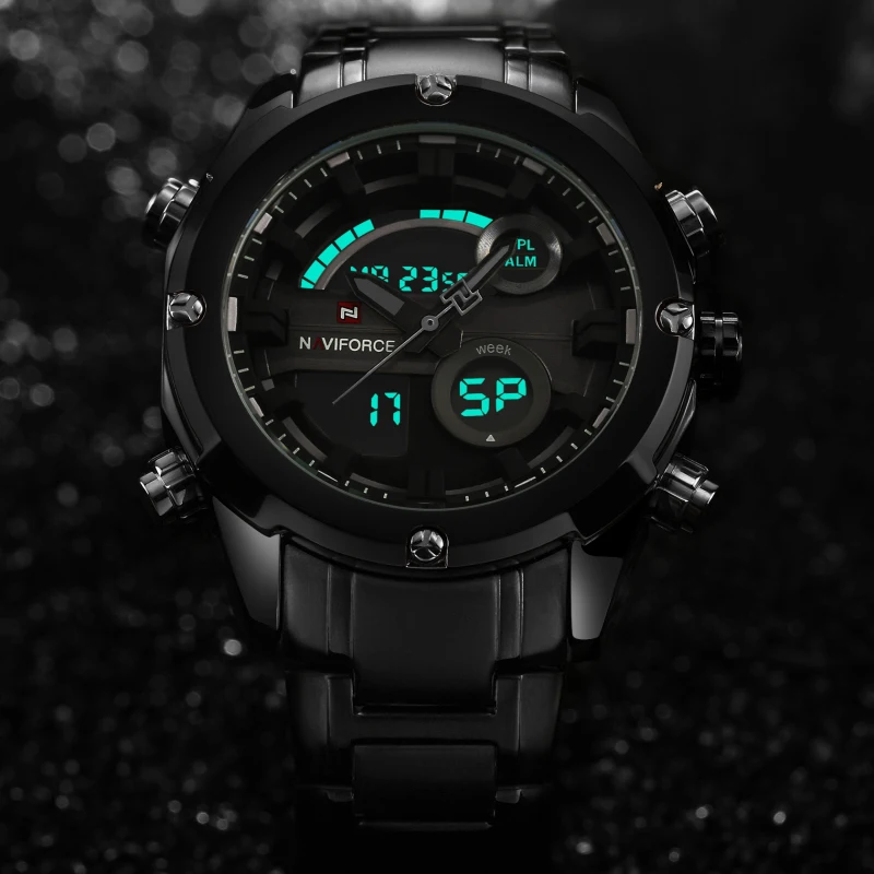 NAVIFORCE Элитный бренд часы для мужчин Военная Униформа водостойкий светодиодный