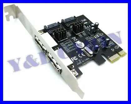2 Порта eSATA e-sata 3.0 &amp SATA Serial ATA для PCI-E PCI Express Card Адаптер Конвертер 6.0 Гбит ASM1061 Brand New |