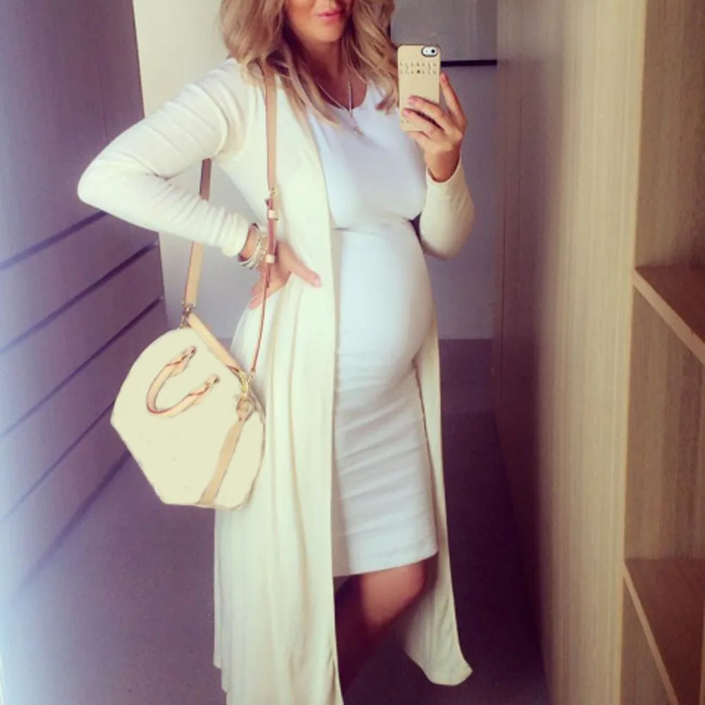 

2019 Fashion Women Pregnant Tight Dress O-Neck Sleeveless Nursing Maternity Solid Vest Dresses Pregnancy Vestido de maternidad