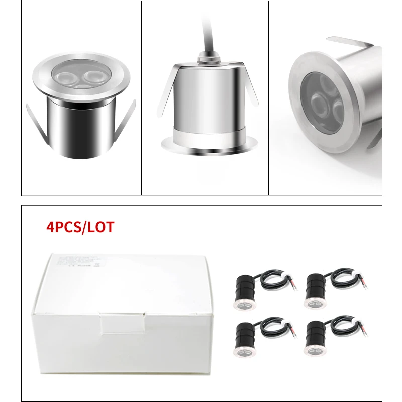 Точечный подземный 12-24 В Встроенный светодиодный наружный водонепроницаемый