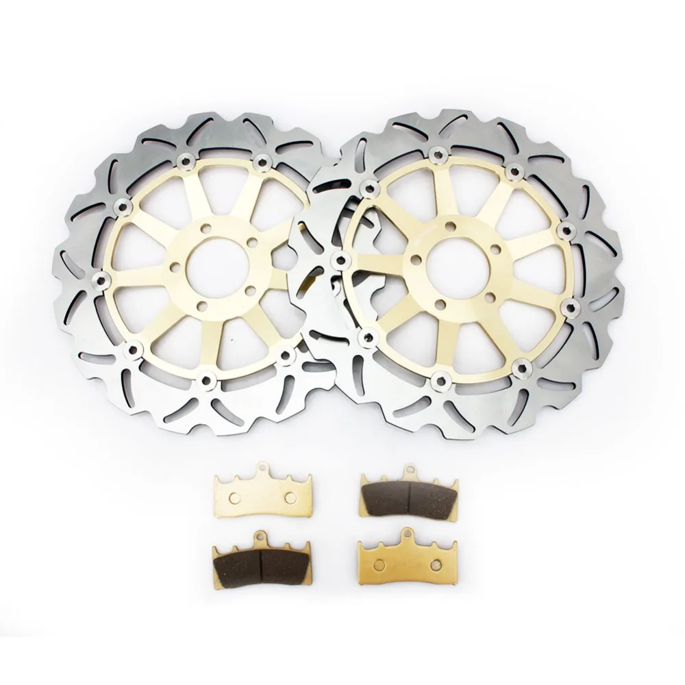 BIKINGBOY передние тормозные диски роторы колодки для Kawasaki ZX7R 1996-2003 ZX9R 1996 1997 ZX12R 2000-2003 VN
