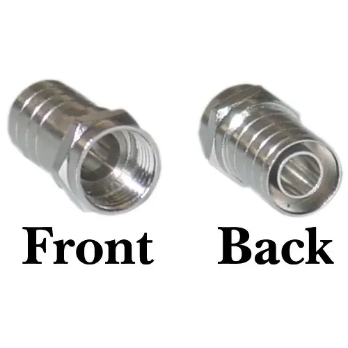 Коаксиальный соединитель RG6 ТИПА F с длинным цилиндром контактный коаксиальный