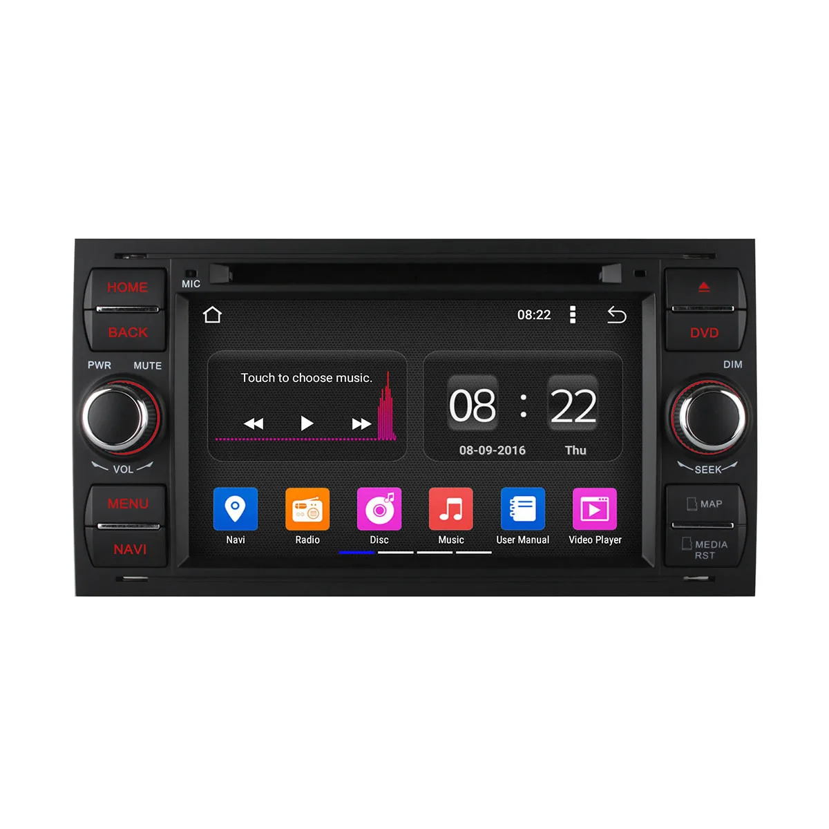 Ownice Quad Core 7 Дюймов Android 5.1 В Тире Сенсорный Экран 1080 P Dvd-плеер автомобиля Для Ford Mondeo