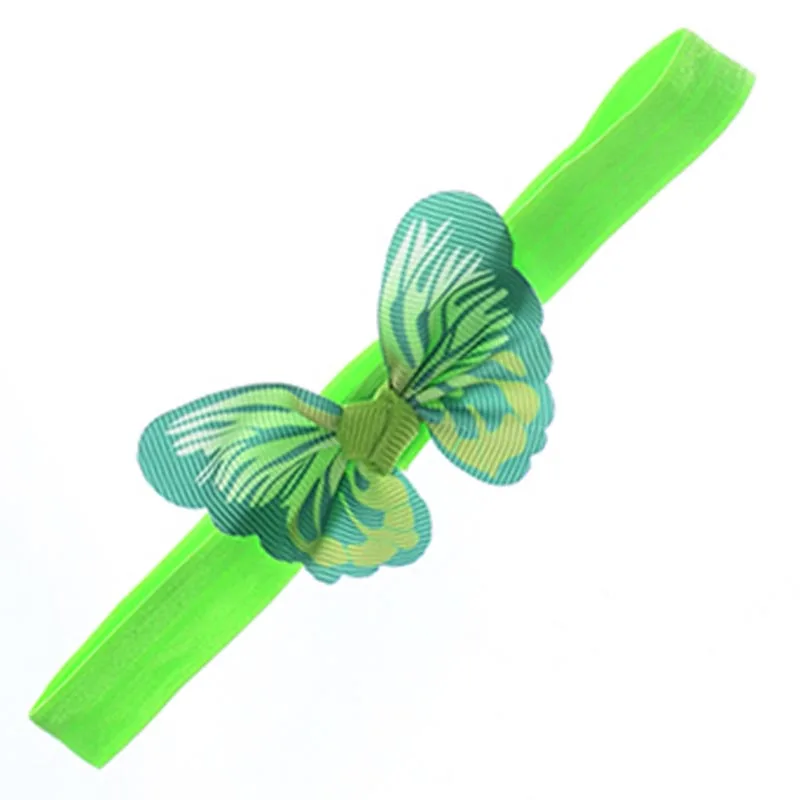 Повязка на голову с бабочками для девочек эластичная лента карамельных цветов