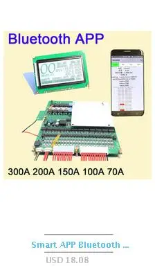 Смарт 8S 80A 100A 120A Lifepo4 литий-железо фосфат BMS Защитная плата батареи w баланс Bluetooth APP UART sof