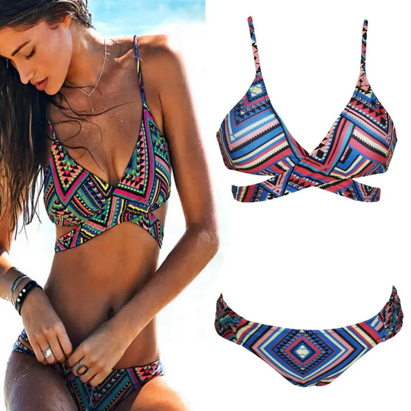 M &amp 2017 женское бикини с перекрестным бандо Maillot De Dain женский купальный костюм для