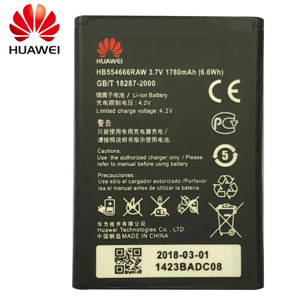Оригинальный сменный аккумулятор Hua Wei HB554666RAW для Huawei 4G Lte WIFI роутер E5372 E5373 E5375 EC5377