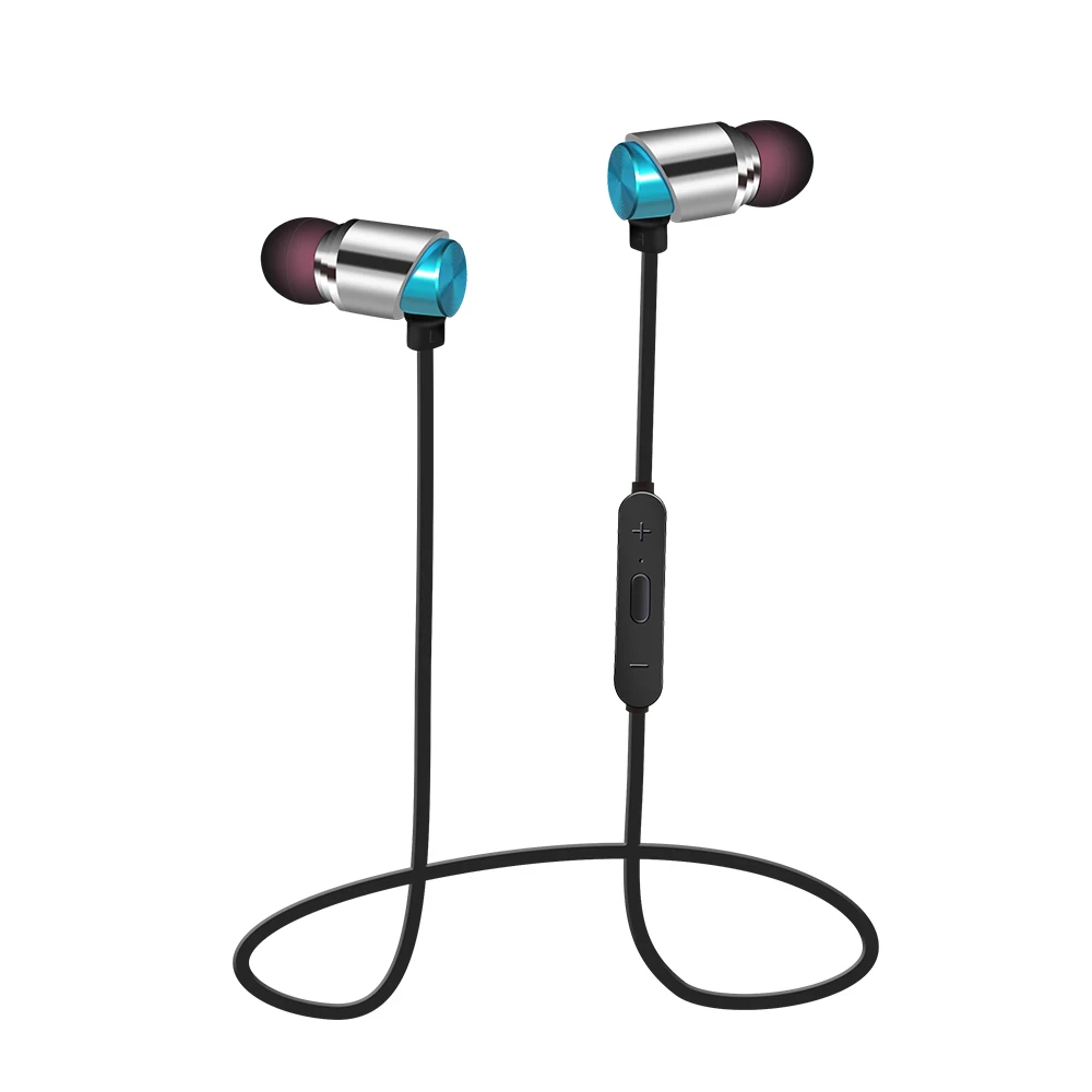 Беспроводные Bluetooth наушники Металлические Магнитные стерео спортивные бас с