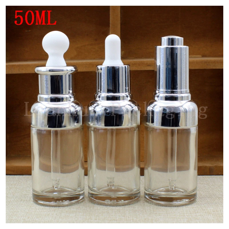 50ML Glass Essential oil Dropper Bottle, Three Kinds of Different Specifications of The Lid, DIY Cosmetics Packaging Containers