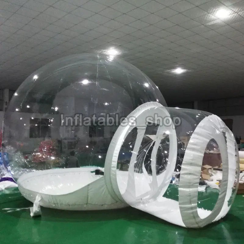Günstig 3/4/5m 10/13/16ft Outdoor Camping Aufblasbare Blase Zelt Große DIY Haus Dome Camping Kabine Lodge Air Blase Transparent Zelt