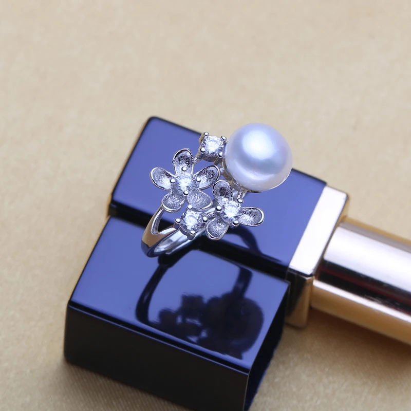 WATTENS жемчужное кольцо с натуральным пресноводным жемчугом белое свадебное