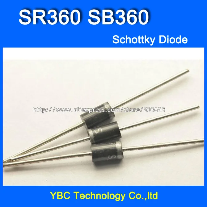

100pcs/lot SR360 SB360 3A/60V Schottky Diode