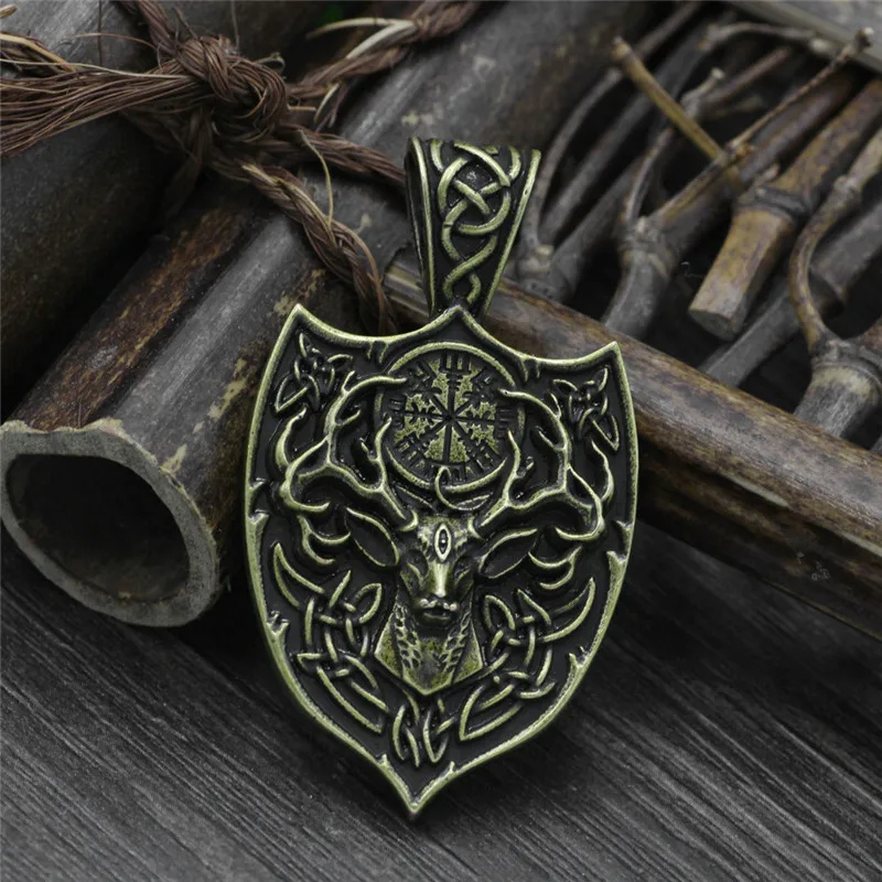 MCSAYS норвежский викинг Для мужчин s Jewelry рога амулет Odin золото/Серебристые Цвет